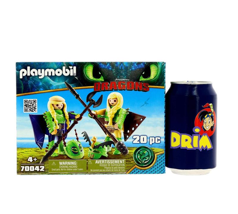 Playmobil Dragons Chusco Brusca y traje volador Drim