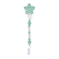 Cadena Portachupete Silicona Estrella Menta