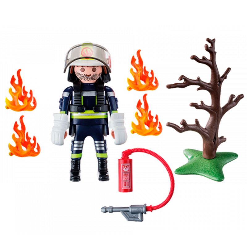 Playmobil-Special-Plus-Bombero-con-Arbol-en-Llamas_1