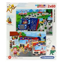 Puzzle Vehículos de Emergencia 2x60 Piezas