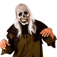 Máscara Zombie Esqueleto con Pelo