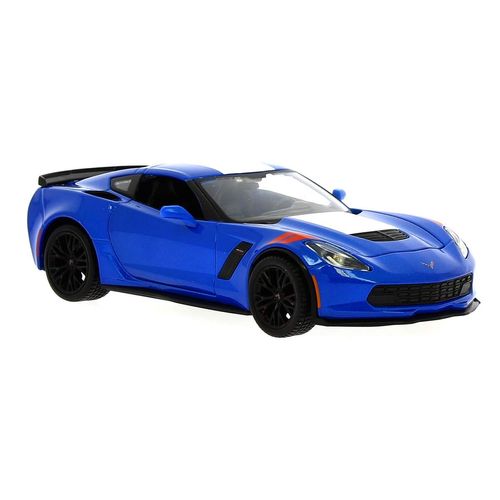 Coche Miniatura Corvette Azul a Escala 1:24