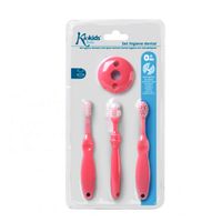 Set de cepillos de dientes para bebé Rosa