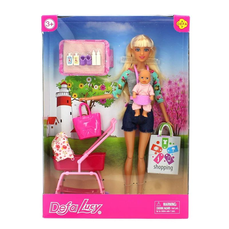 Defa-Lucy-Muñeca-con-Bebe-y-Carrito-Surtido_1
