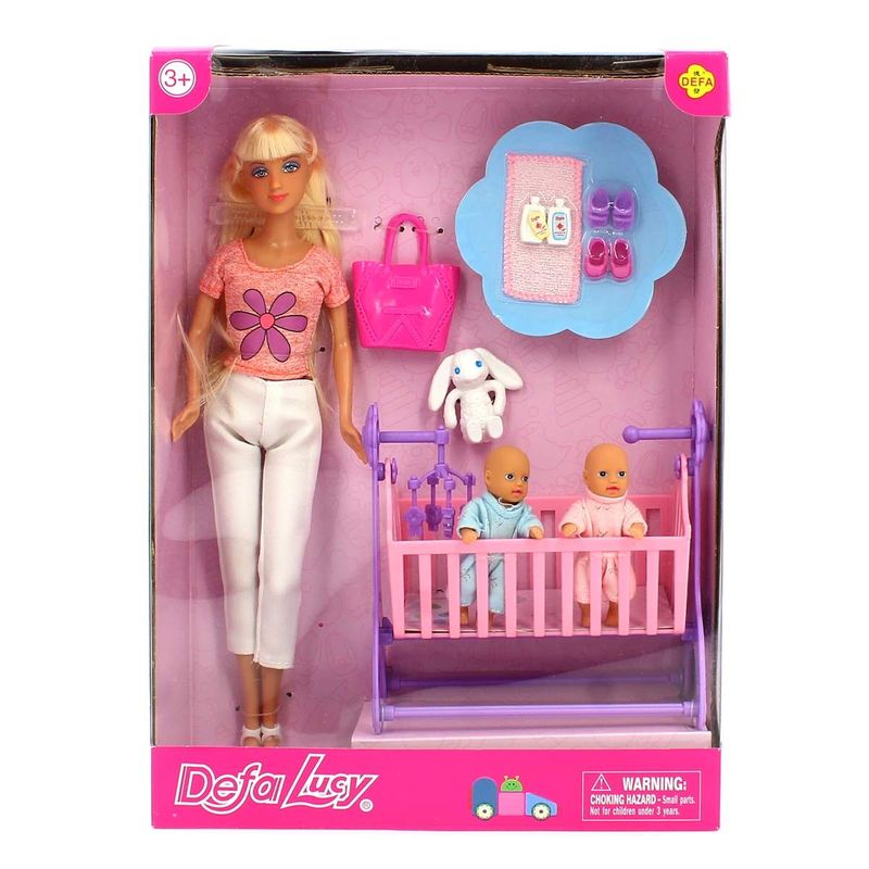 Defa-Lucy-Muñeca-Mama-con-Gemelos-y-Cuna-Surtido_2