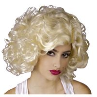 Complemento Carnaval Peluca Rubia Ondulada