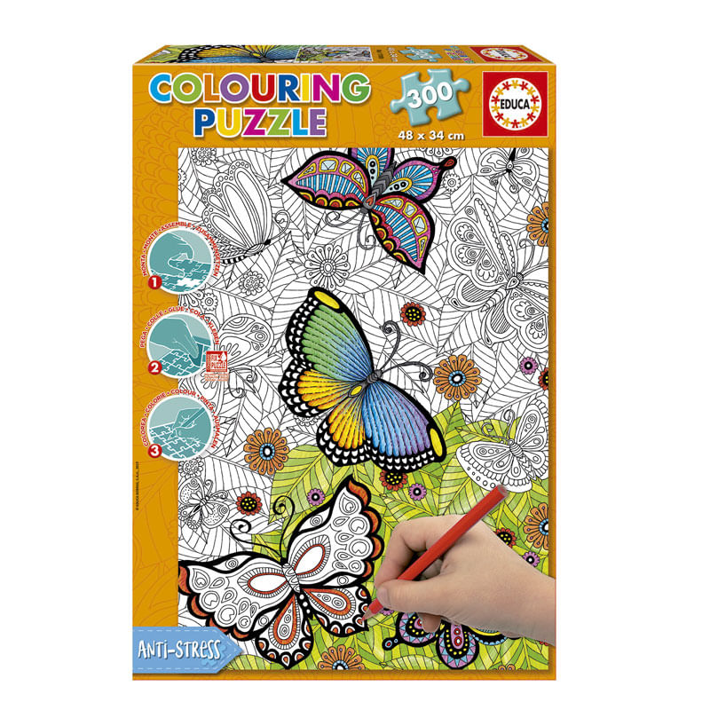 Puzzle-300-Piezas-Colouring-Mariposas