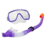 Pack-de-Buceo-de-Adultos-Lila-con-Gafas-y-Tubo-Respirador