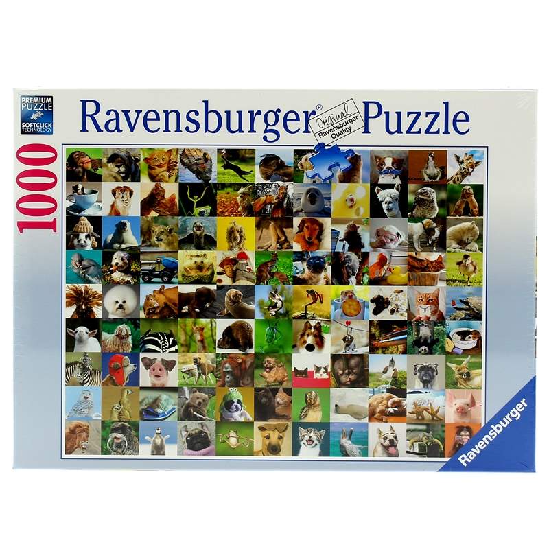 Puzzle-99-Divertidos-Animales-de-1000-Piezas