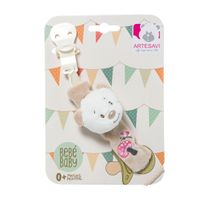 Porta chupetes con pinza Osito Rosa