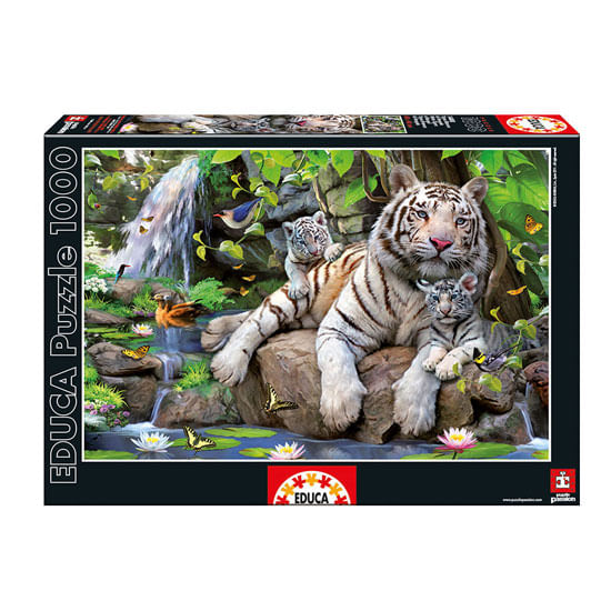 Puzzle 1000 Piezas Tigres Blancos Drim