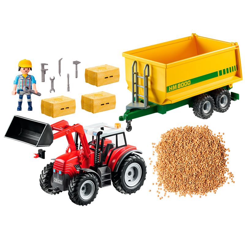 Playmobil-Country-Tractor-con-Remolque_1