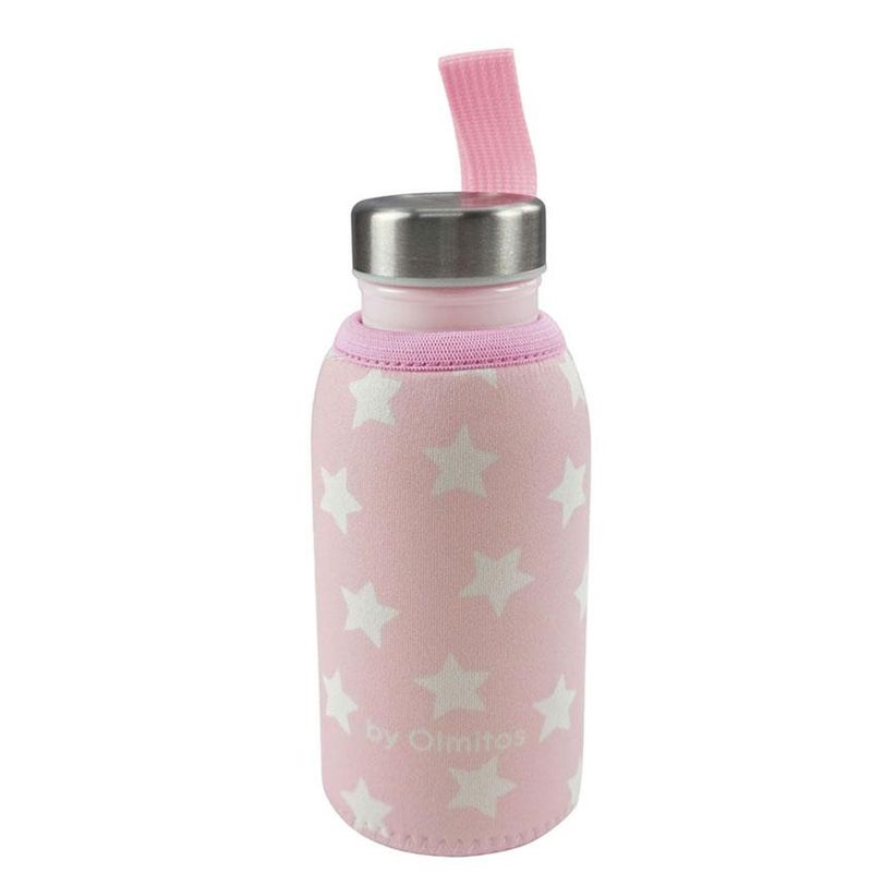 Botella-de-acero-inoxidable-con-funda-350-ml-Rosa