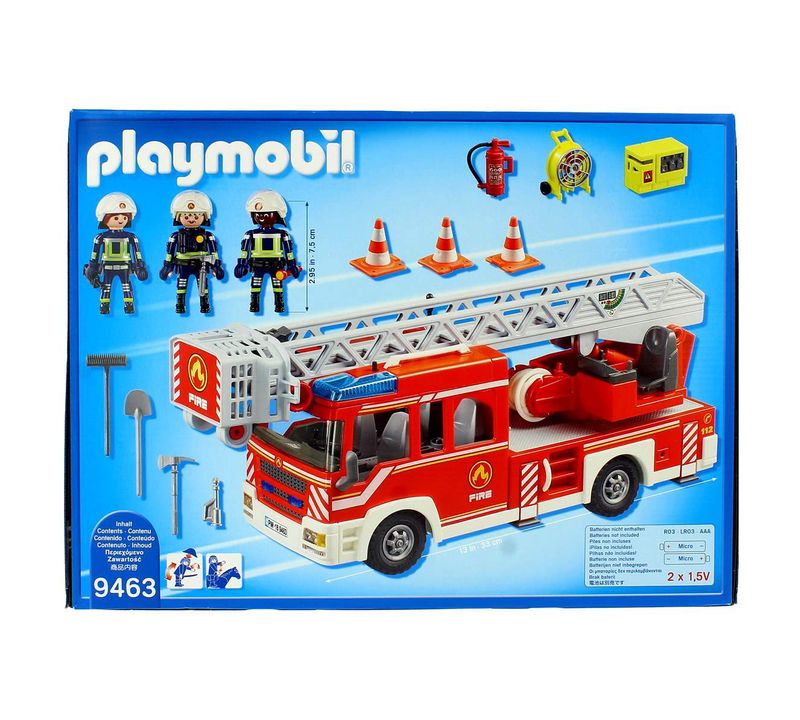 Playmobil Action Camion Grua de Bomberos Escalera Drim