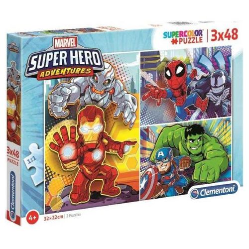 Marvel Super Hero Puzzles 3x48 piezas