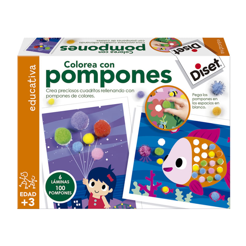 Colorea-con-Pompones