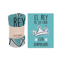 Manta Coralina "El rey de la casa está durmiendo"