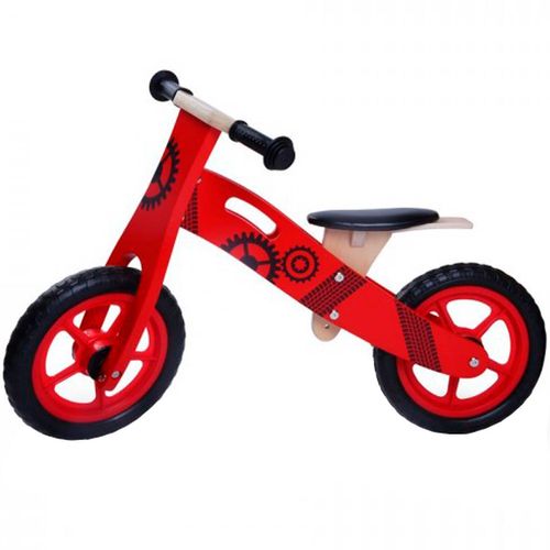 Bicicleta de Madera Roja Infantil