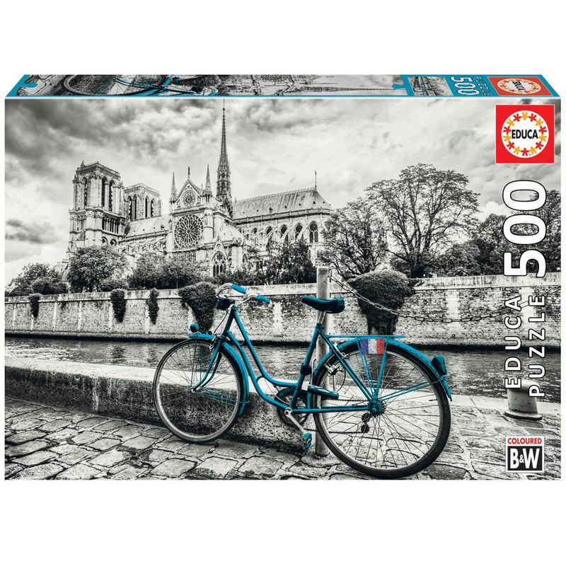Puzzle-Bicicleta-Cerca-de-Notre-Dame-500-Piezas