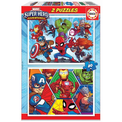 Los Vengadores Pack Puzzle 2x20 Piezas