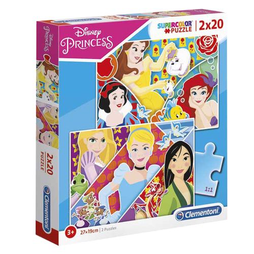 Puzzle Princesas Disney 2x20 piezas