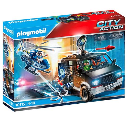 Playmobil City Action Helicóptero Vehículo Huido