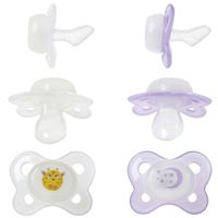 Chupetes fluorescentes silicona 2 unids +6m