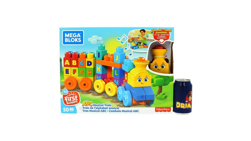 Mega Bloks Tren musical ABC, juguete de construcción para bebé +1