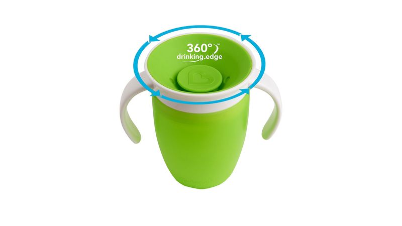 Vaso antiderrames con asas Miracle 360° - 207 ml (verde)