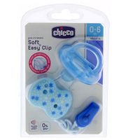 Pack chupete y cadenaSoft Silicona +16 Meses azul