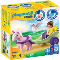 Playmobil 1.2.3 Carruaje Unicornio con Hada