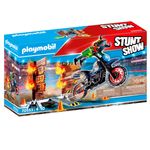 Playmobil-Stuntshow-Moto-con-Muro-de-Fuego