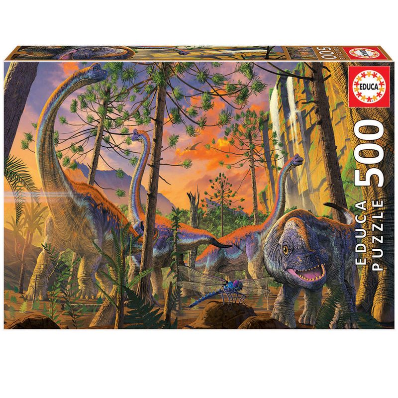 Puzzle-Curious-Vincent-Hie-Dinosaurios-500-Piezas