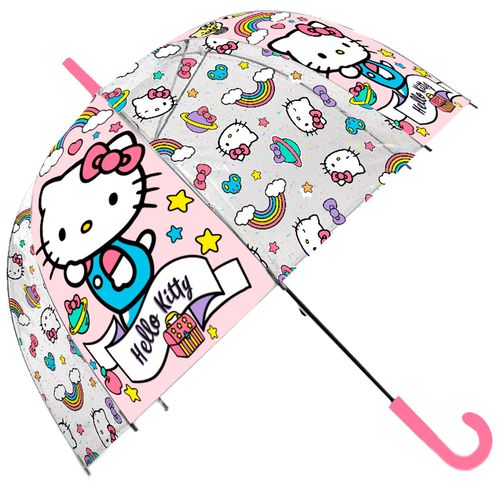Hello Kitty Paraguas Transparente Automático