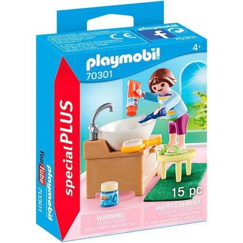 Playmobil Special Plus Niña con Lavabo