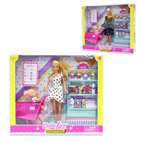 Pack Muñeca con Niña en el Supermercado Surtido