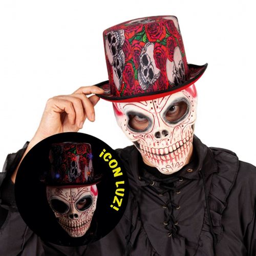 Sombrero de Copa Skull con Luz