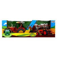 Tractor de Juguete con Remolque y Animales