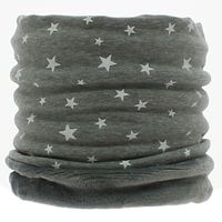 Braga Cuello Polar Gris Estrellas Blancas