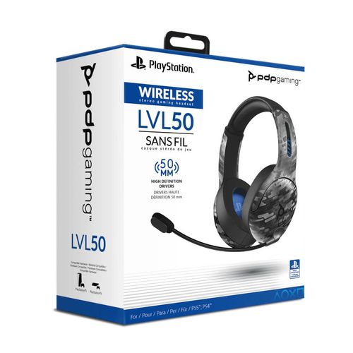 LVL50 Wireless Negro Camo Auricular Gaming Licenciado