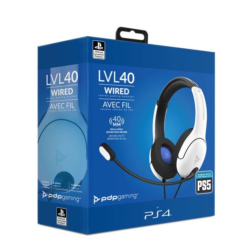 LVL40 Wired Blanco Auricular Gaming Licenciado (PS4/5)