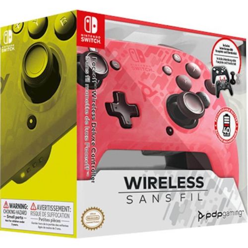Faceoff Wireless Deluxe Controller Camo Rosa Switch/Lite