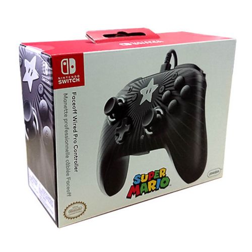 Faceoff Wired Pro Controller Star Mario Licenciado