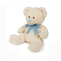 Oso Marfil 50cm Lazo Azul