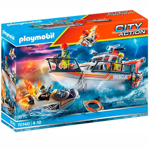 Playmobil City Action Barco Rescate Incendios