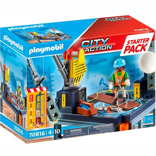 Playmobil Starter Pack Construcción con Grúa