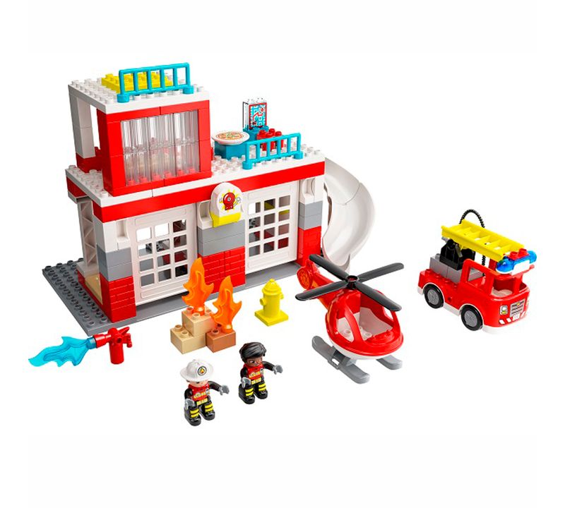 Lego Duplo Parque de Bomberos y Helicoptero Drim