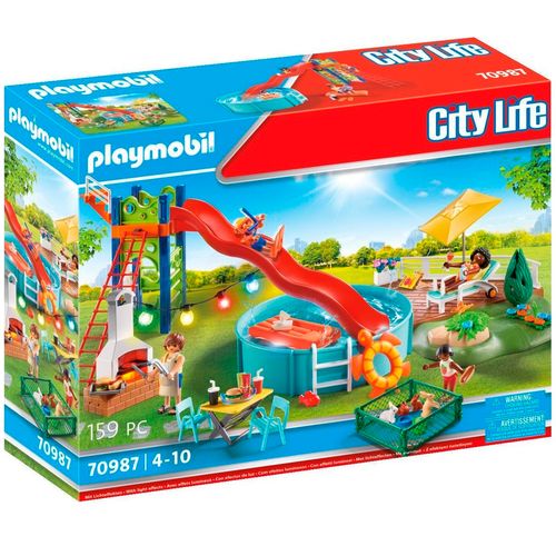 Playmobil City Life Fiesta Piscina con Tobogán