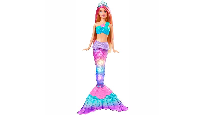 Barbie sirena con luz new arrivals