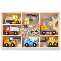 Pack Camiones de Construcción Madera